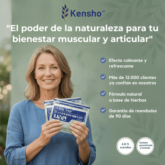 Parches de alivio muscular premium en envase original con cierre zipper.