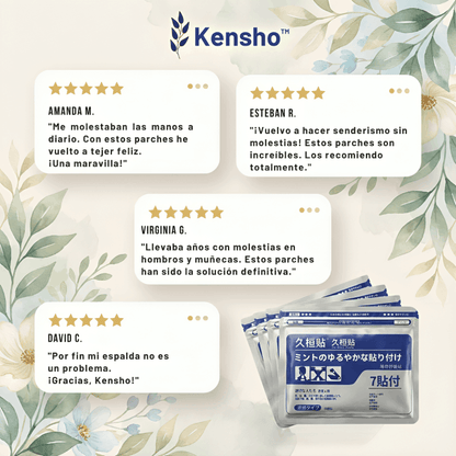 Reseñas y testimonios de clientes satisfechos con parches Kensho